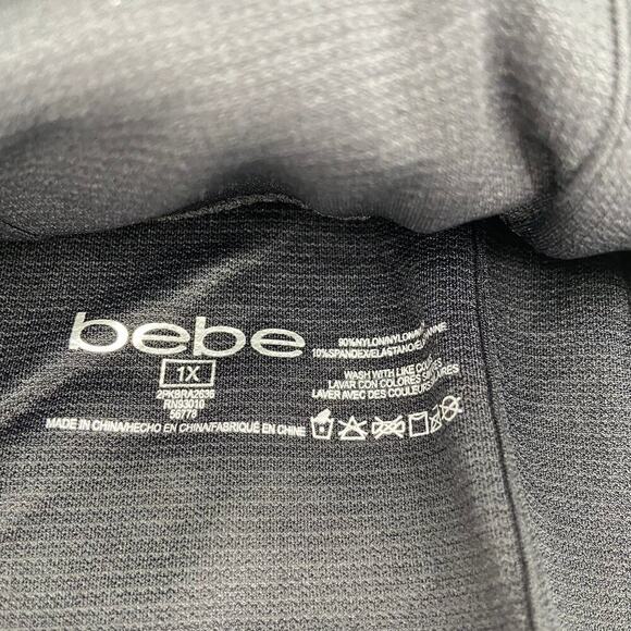 Bebe Seamless Comfort Bras 2 Pack Size 1X Black Pink Longline - Picture 6 of 9